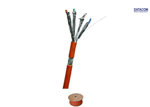 DATACOM S/FTP drát CAT7 LSOH,Eca 300m cívka, plášť oranžový 12163