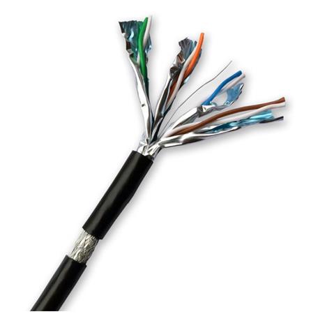 DATACOM S/FTP drát CAT7 PE,Fca 100m, plášť černý OUTDOOR 12171