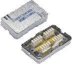 DATACOM Spojovací BOX STP CAT6 (2* zářez. pole) Silver 4235