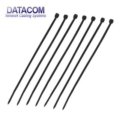 DATACOM Stahovací páska (3.6x300) černá 100ks 9313