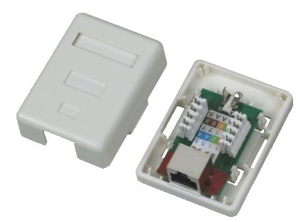 DATACOM STP jednozásuvka nad omítku Cat5e 1 x RJ45 2315
