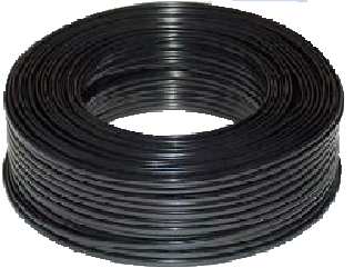 DATACOM Telefonní kabel 4ž. lanko černý plochý bal.100m 1002