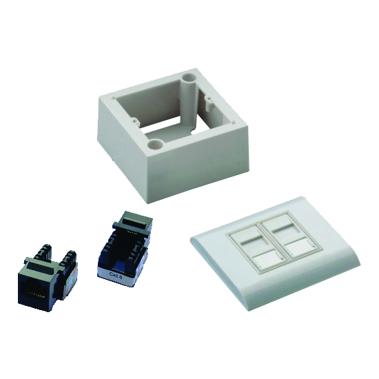 DATACOM UTP 2xRJ45 zásuvka Cat6 (pod i nad omítku) 2371