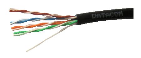 DATACOM UTP drát Cat5e 100m samonosný OUTDOOR blk 13881