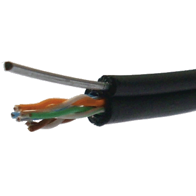 DATACOM UTP drát Cat5e 305m samonosný OUTDOOR blk 1106