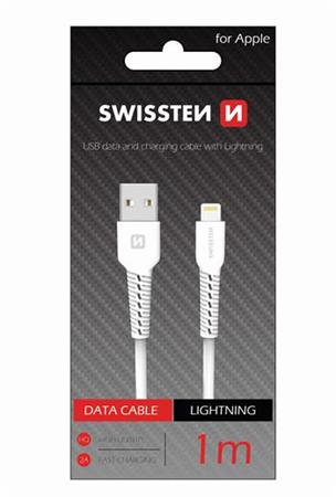 DATOVÝ KABEL SWISSTEN USB / LIGHTNING 1,0 M BÍLÝ 71505541