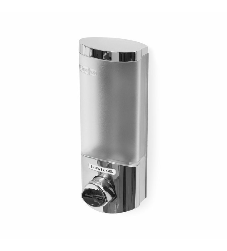 Dávkovač Compactor UNO mýdla / šampónu na zeď, chrom plast, 360 ml RAN6014