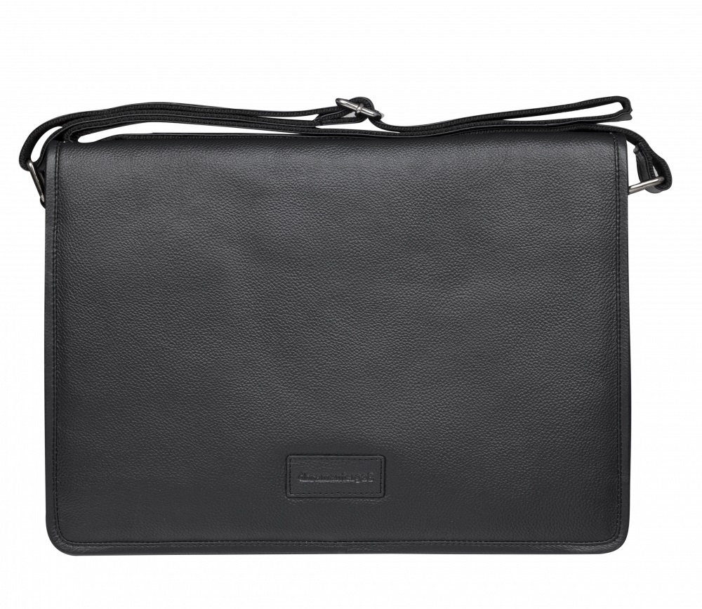 dbramante1928 Kožená taška Messenger Marselisborg do 14"- Pebbled Black, exclusive line BG14PBBK1118