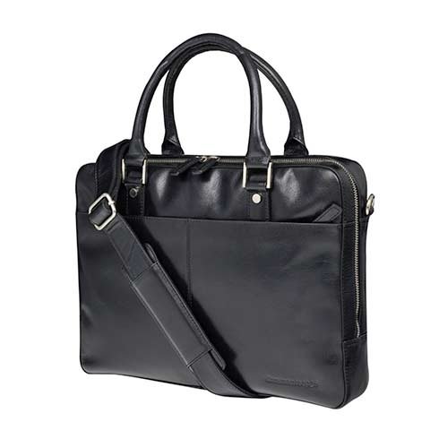 dbramante1928 Kožená taška Rosenborg business do 16" Black BG16GTBL1058
