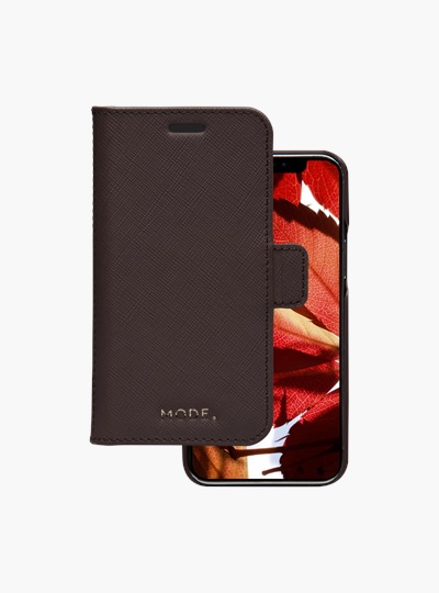 dbramante1928 MODE - Puzdro New York pre iPhone 12 mini, dark chocolate NY54DACH5435