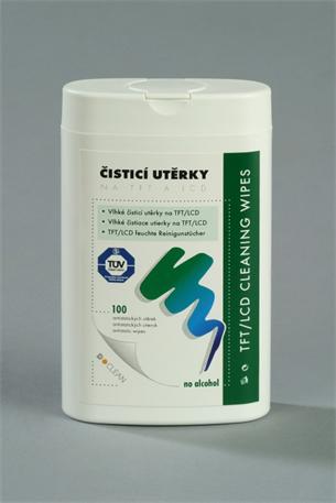 DCLEAN Čistiace utierky na obrazovky TFT/LCD/Plasma v malej dóze (100ks)