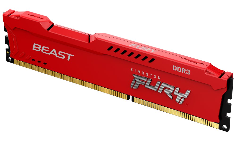 DDR 3.. 4GB . 1600MHz. CL10 DIMM FURY Beast Red Kingston KF316C10BR/4