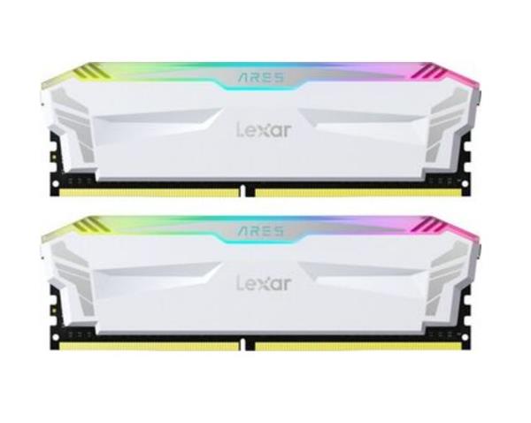 DDR 4.... 16GB . 3200Mhz. CL40 Lexar® Ares s chladičom, RGB, biela (2x8GB) LD4EU008G-R3866GDWA