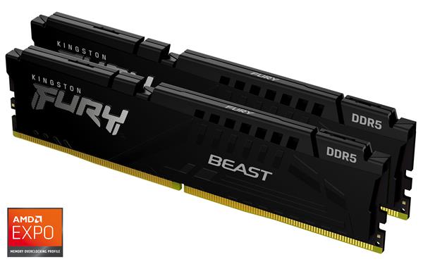 DDR 5.... 64GB . 6000MHz. CL36 FURY Beast Black Kingston XMP/EXPO (2x32GB) KF560C36BBEK2-64.