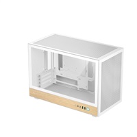 DEEPCOOL Case CH260 WOOD WH, mATX, Průhledná bočnice, bílo-dřevěná R-CH260-WHNWM0-G-1