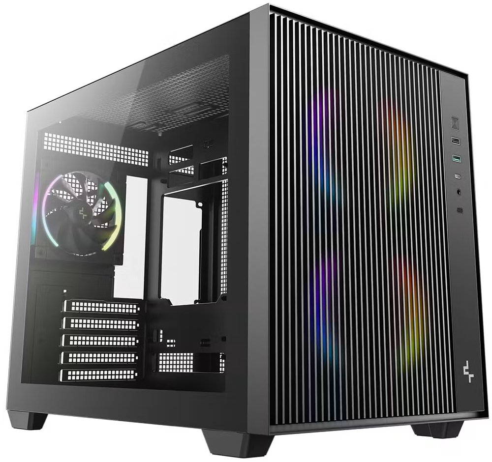 DEEPCOOL skříň CG330 MESH 3F microATX / 3x120 mm ARGB fan / USB 3.0 / 2×USB 2.0/ mesh panel / čern R-CG330MESH-BKANM3-G3