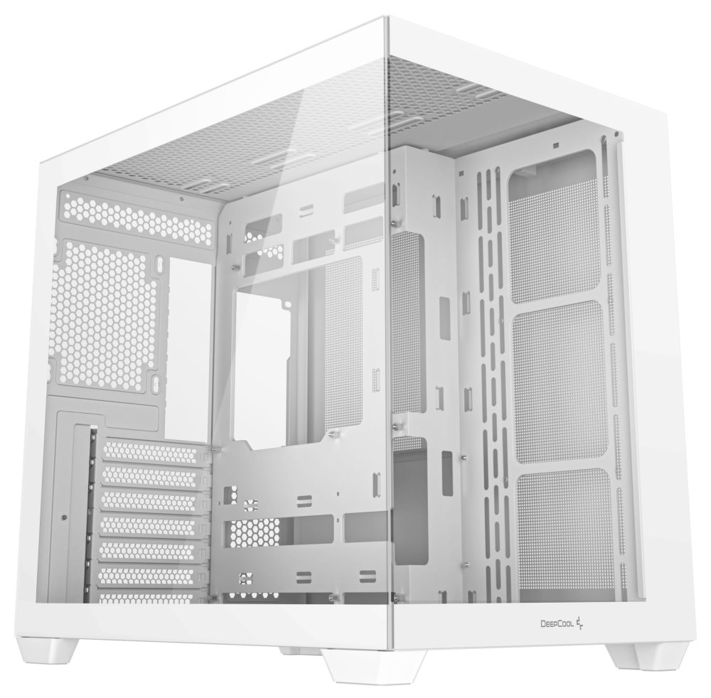 DEEPCOOL skříň CG530 ATX / USB 3.0 / USB-C/ panoramatická / bílá R-CG530-WHNDA0-G-1