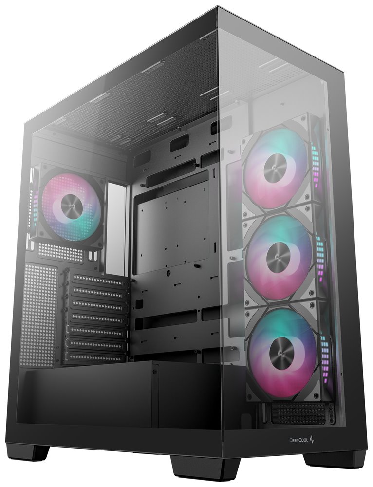 DEEPCOOL skříň CG580 4F / ATX / 4x120mm ARGB fans / 2xUSB 3.0 / panoramatická / tvrzené sklo / černá R-CG580-BKADA4-G-1