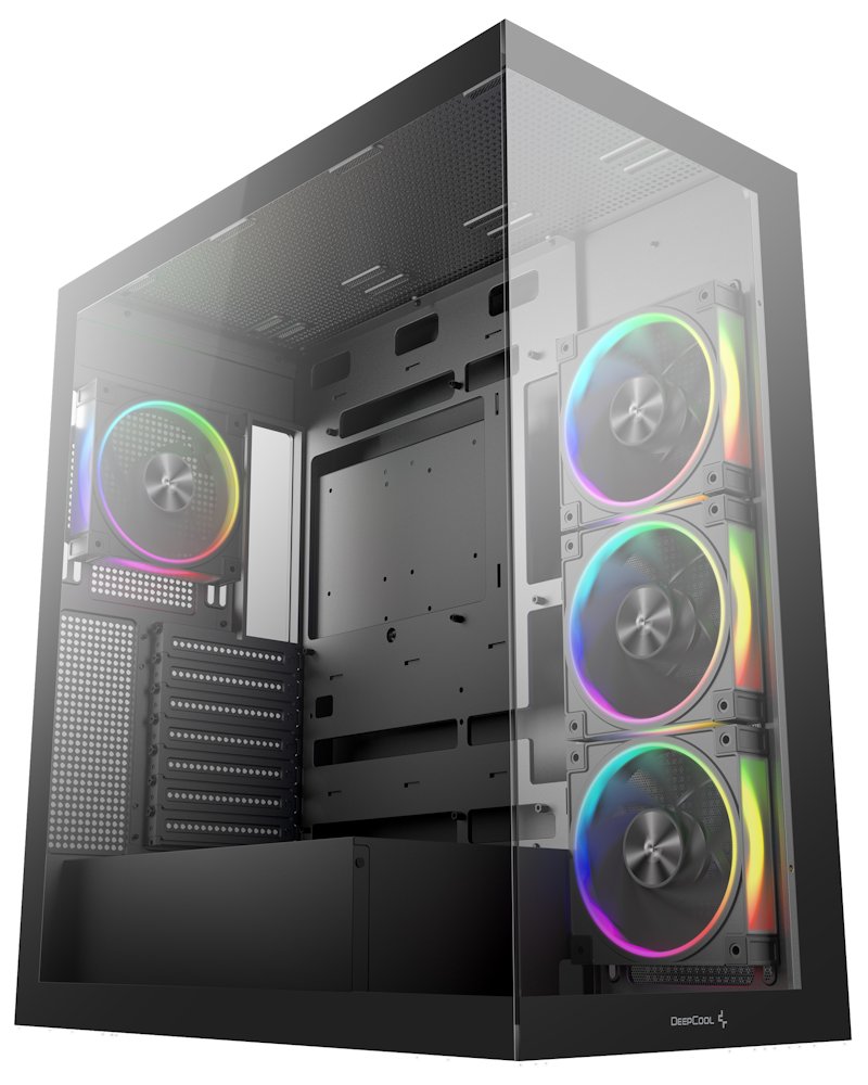 DEEPCOOL skříň CG580 4F V2 / ATX / 4x120mm ARGB fans / 2xUSB 3.0 / panoramatická / tvrzené sklo / čer R-CG580-BKADA4-G-2