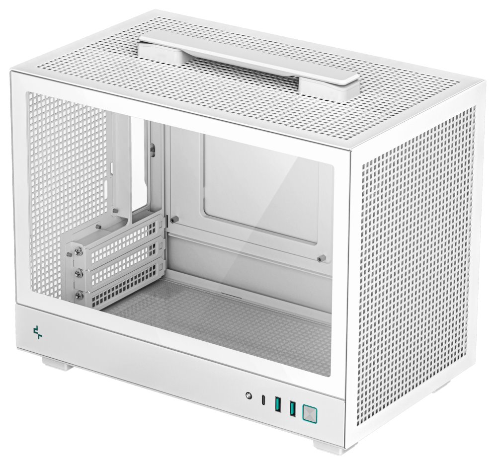 DEEPCOOL skříň CH160 / miniITX / USB 3.0 / USB-C / prosklená bočnice / držadlo / bílá R-CH160-WHNGI0-G-1