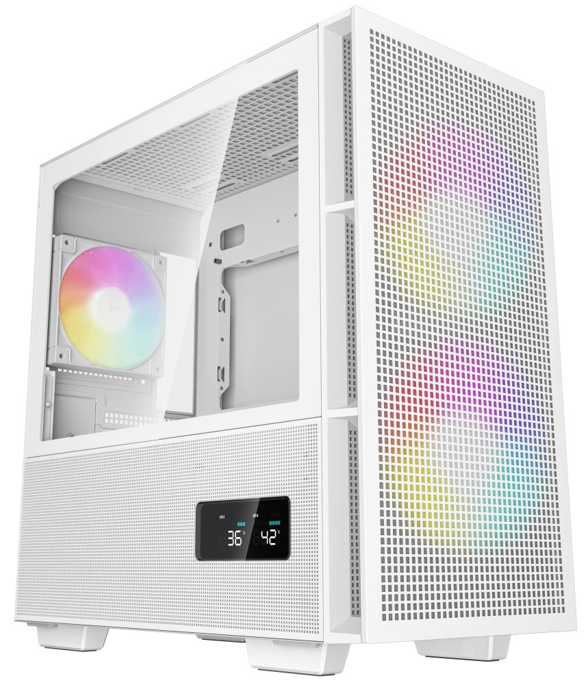 DEEPCOOL skříň CH360 Digital / mATX / 140mm +120 mm fan / USB 3.0 / USB-C / mesh panel / prosklená R-CH360-WHAPE3D-G-1