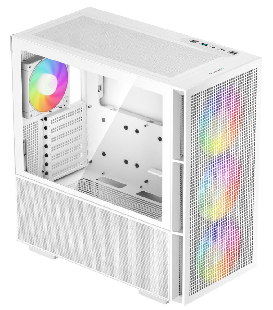 DEEPCOOL skříň CH560 / MidT/ 3x140 a 120mm ARGB fan / USB 3.0 / tvrzené sklo / bílá R-CH560-WHAPE4-G-1