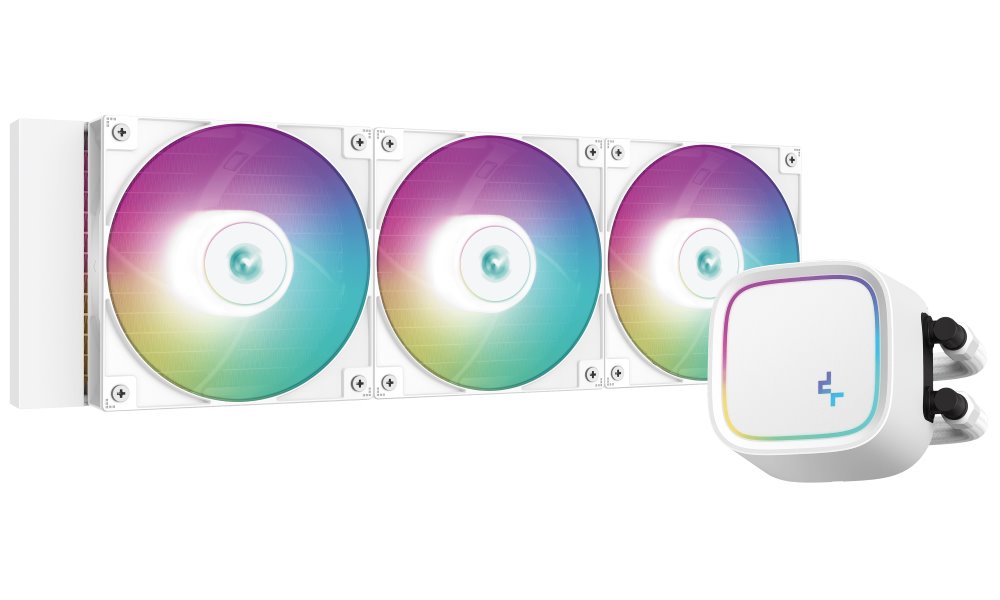 DEEPCOOL vodní chladič LE720 / 3x120 mm fan / ARGB / Intel i AMD (LGA1700) / bílý R-LE720-WHAMMN-G-1