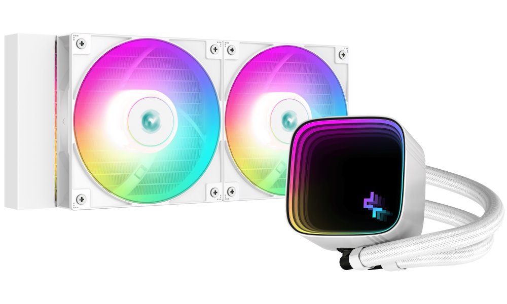 DEEPCOOL vodní chladič LS520 SE / 2x120 mm fan / ARGB / Intel i AMD / pro SI / bílý R-LS520-WHAMMM-G-1