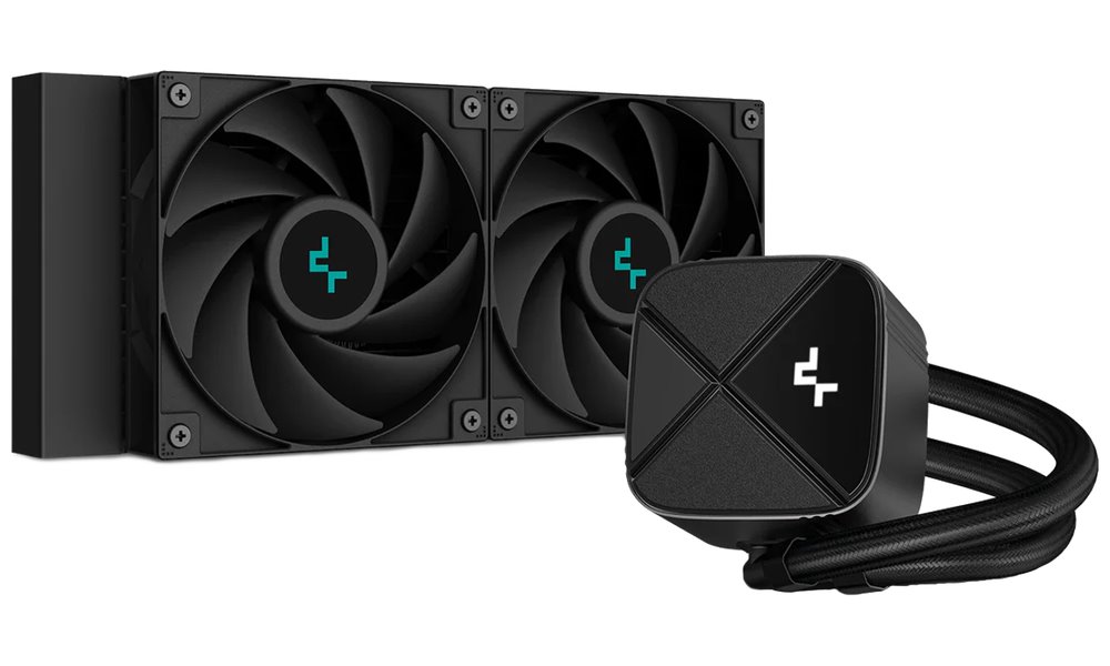 DEEPCOOL vodní chladič LS520S Zero Dark / 2x120 mm fan / Intel i AMD / komplet černý R-LS520-BKNNMM-G-1