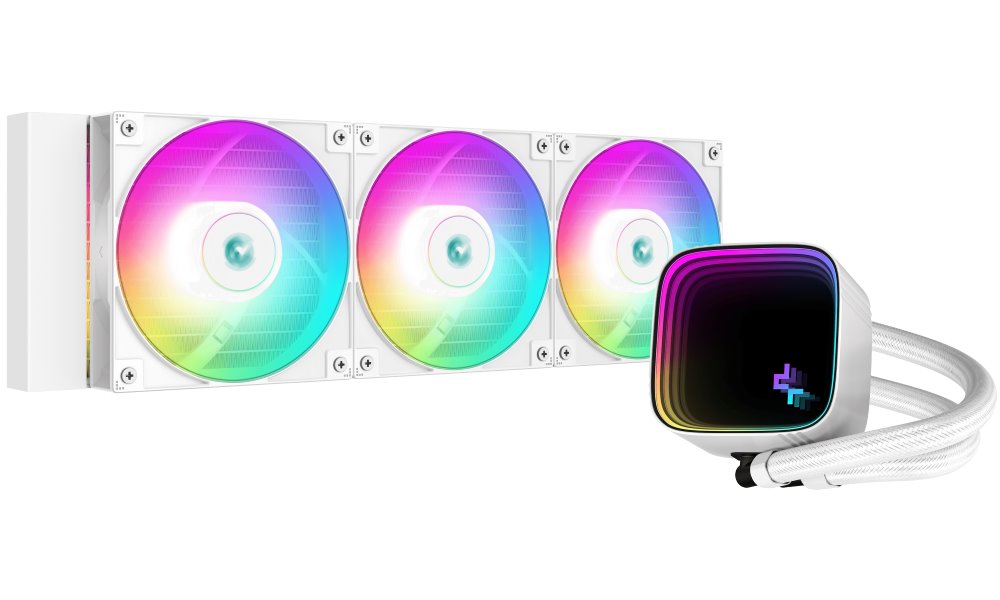 DEEPCOOL vodní chladič LS720 SE / 3x120 mm fan / ARGB / Intel i AMD / pro SI / bílý R-LS720-WHAMMM-G-1