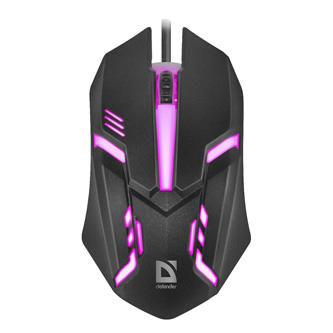 Defender Myš Cyber MB-560L, 1200DPI, optická, 3tl., 1 koliesko, drôtová USB, čierna, herná, podsvie 52560