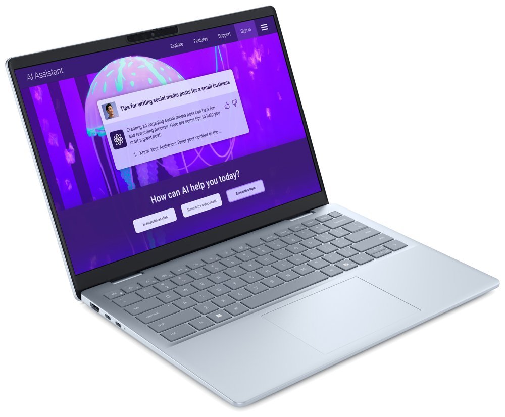 DELL 14 Plus Touch /Core Ultra 7 256V/ 16GB/ 1TB SSD/ 14" FHD+ dotyk/ FPR/ W11Pro/ modrý/ 3Y PS on-site DB14250_LNL_201