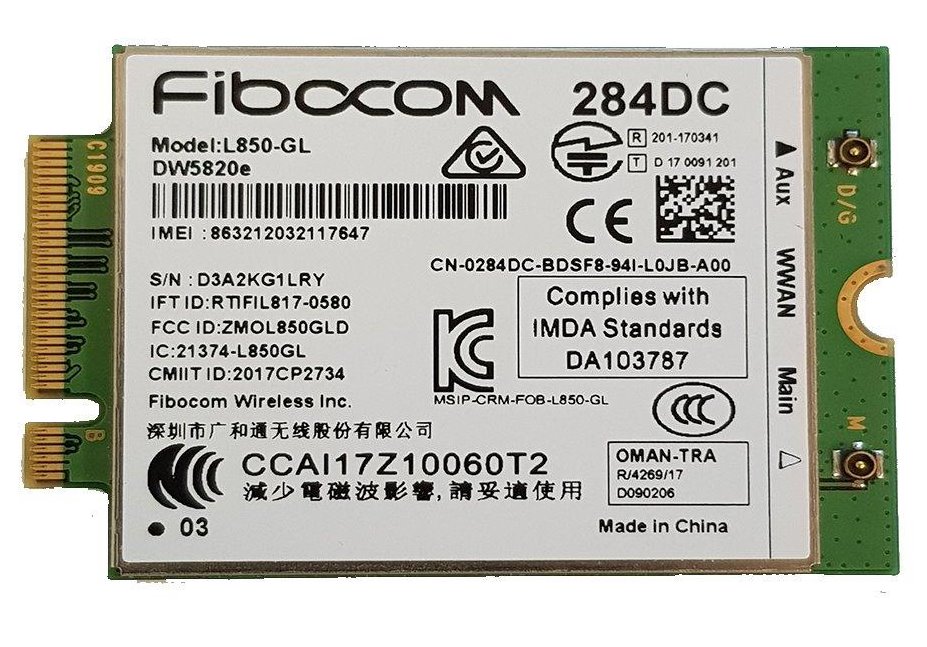 DELL 4G WWAN Card DW5820e 284DC FMK7H CPL-284DC
