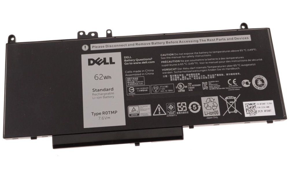 DELL Baterie 4-cell 62W/HR LI-ON Latitude E5250, E5450, E5550 451-BBPI