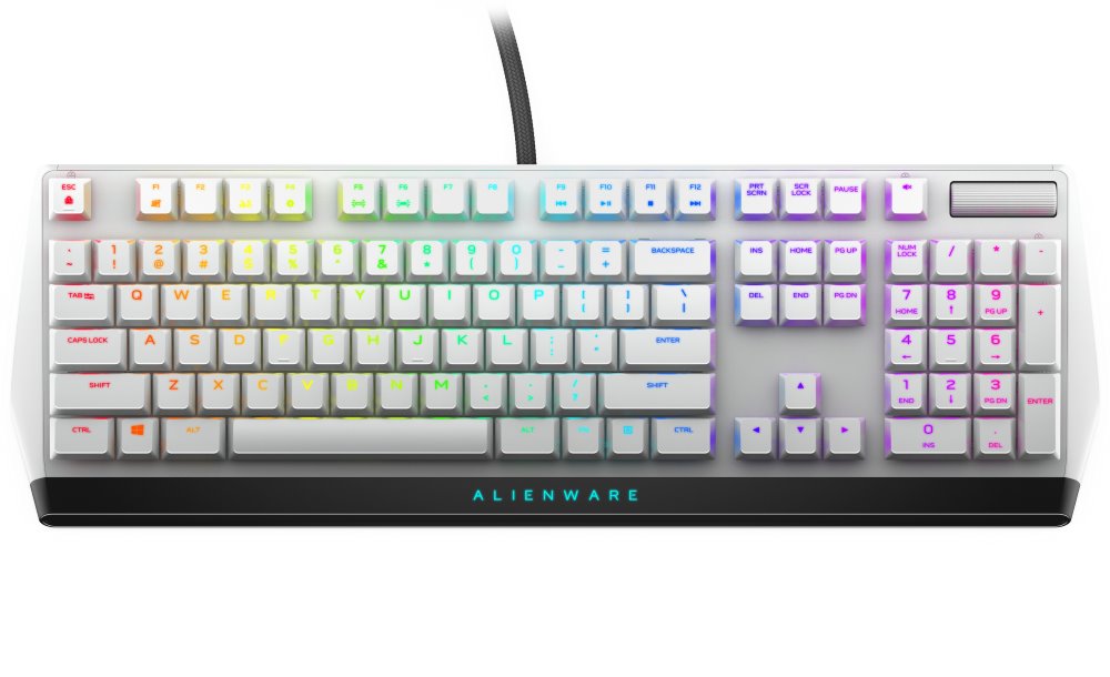 DELL klávesnice Alienware Low-profile RGB Mechanical Gaming Keyboard/ AW510K/ US/ Int./ mezinárodní/ Lunar AW510K-W-WW