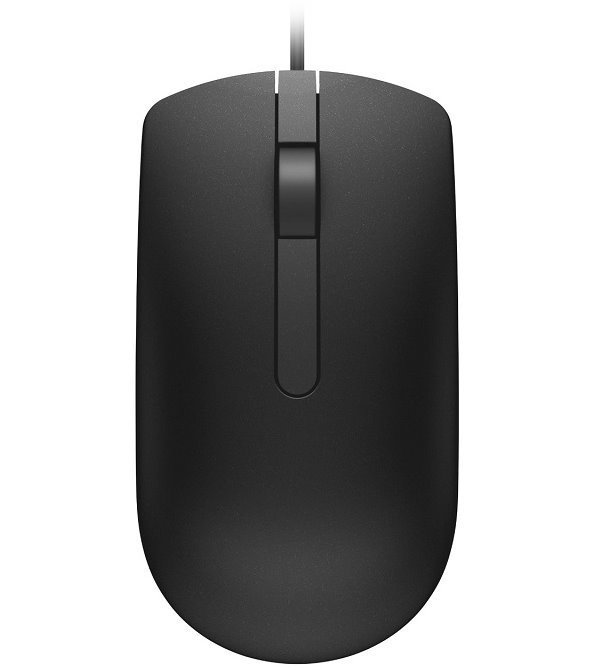 DELL MS116/ myš/ optická/ 2 tlačítka + rolovací/ USB/ černá/ RTL BOX 570-AAIR