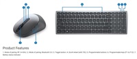 Dell Multi-Device Wireless Keyboard and Mouse - KM7120W - US International (QWERTY) KM7120W-GY-INT