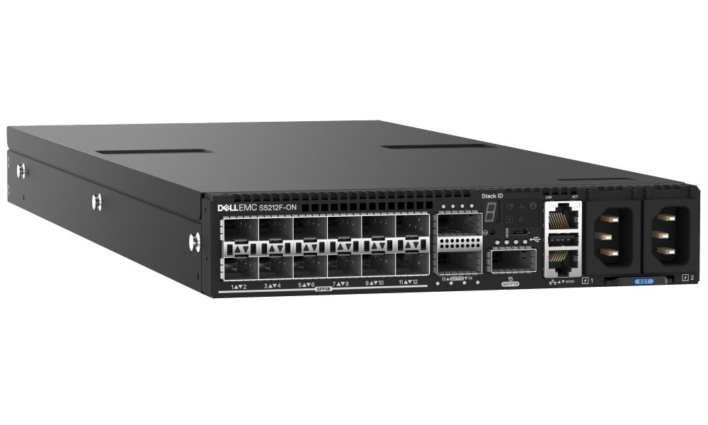 DELL Networking S5212F-ON switch/ 12x 25GbE SFP28/ 3 x 100Gbe QSFP28/ IO to PSU/ 2x zdroj/ management/ 1Y CAR 210-APHW