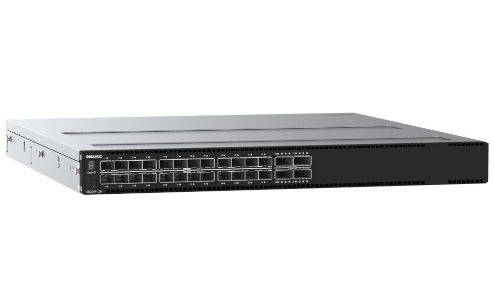 DELL Networking S5224F-ON switch/ 24x 25GbE SFP28/ 4 x 100Gbe QSFP28/ IO to PSU/ 2x zdroj/ management/ 1Y CAR 210-APHQ