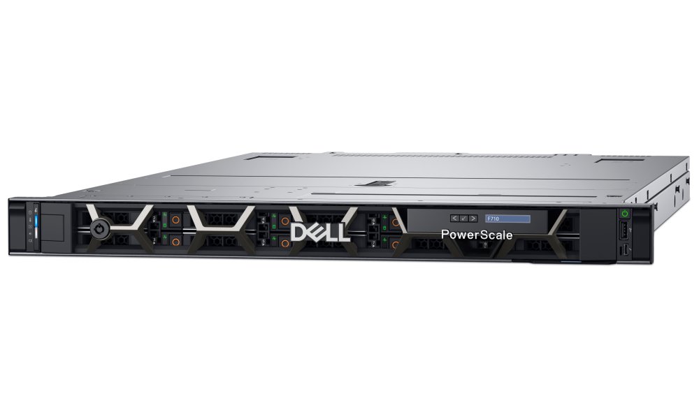 DELL PowerScale F710/ 77TB (10x 7.68TB SSD)/ 4x 100GbE/ 2x CPU/ 512GB/ Ent. Adv./ OneFS/ PS 4Hr on-site/ F710-CTO