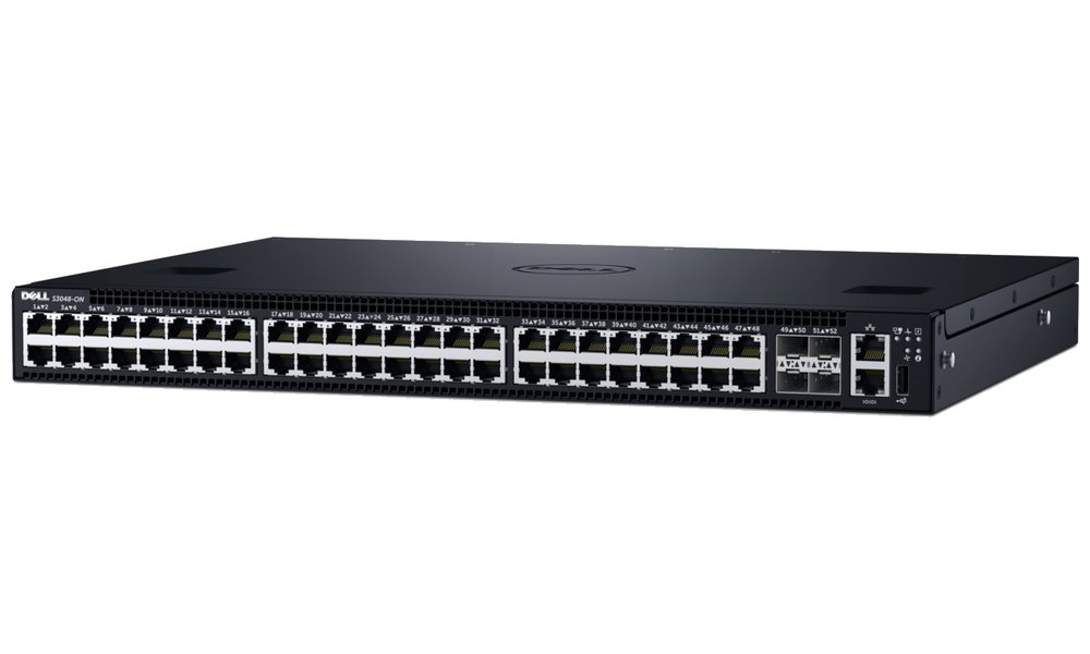 DELL PowerSwitch S3248T-ON, 48x1G, 4x10G SFP+, 2x100G QSFP28, 1xAC PSU, IO/PSU, SONiC/ 3Y PS NBD on-site S3248-CTO