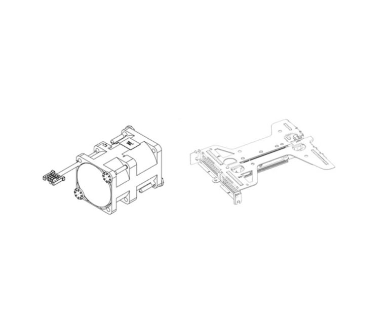 Dell Riser Config 2 Butterfly, Riser Config 2 Butterfly Gen4 Riser (x8/x8) PowerEdge R360 CK 330-BCVV