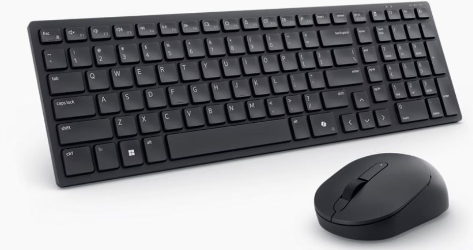 Dell Silent Wirelles Keyboard and Mouse KM555, 2,4GHz, Bluetooth 5.1 - QWERTZ - Germany - Black 580-BBVY