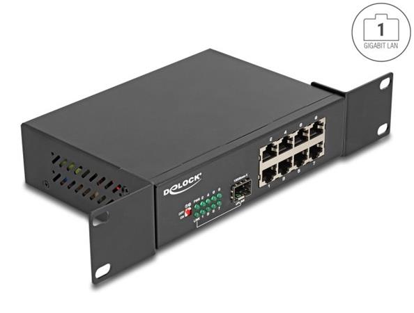 Delock 10" Gigabit Ethernet Switch 8 Port + 1 SFP 88064