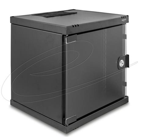 Delock 10” Síťová skříň 6U se skleněnými dveřmi k montáži na stojan nebo na stěnu, 240 mm hloubka, nosnost 30 kg, 43422