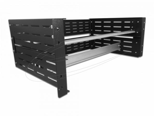 Delock 19” konzole na DIN lištu, 4U, černá 42632