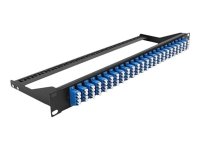 DELOCK, 193 Fibre Patch Panel 24 port LC Quad bl 43398