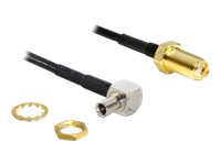 DeLOCK - Adaptér antény - TS-9 (M) do SMA (F) - 14.5 cm - černá - konektor 90° 88487