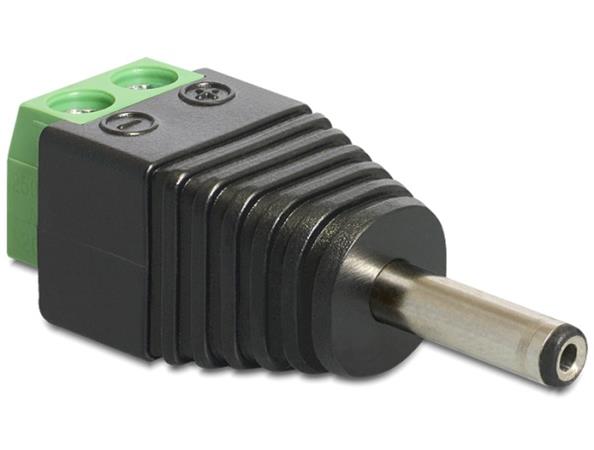 DeLOCK Adapter DC 1.3 x 3.5 mm male > Terminal Block 2 pin - Audio adaptér - svorkovnice se 2 piny