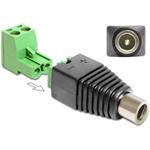 DeLOCK Adapter DC 2.1 x 5.5 mm male > Terminal Block - Adaptér napájení - svorkovnice se 2 piny (F)